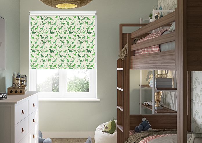 Dino Land, Lush Green - Twist&Fit Roller Blind - Image 3